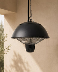 Mikio zwart hangend halogeen terrasverwarmer 600W