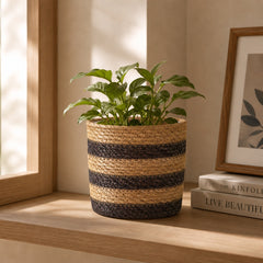 Rana Geweven Plantenmand met Kunststof Binnenvoering – 15 cm