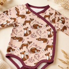 Organic cotton baby romper with long sleeves size 50 56 62