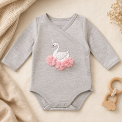 Lange mouwen biologisch katoen baby bodysuit maat 50 56