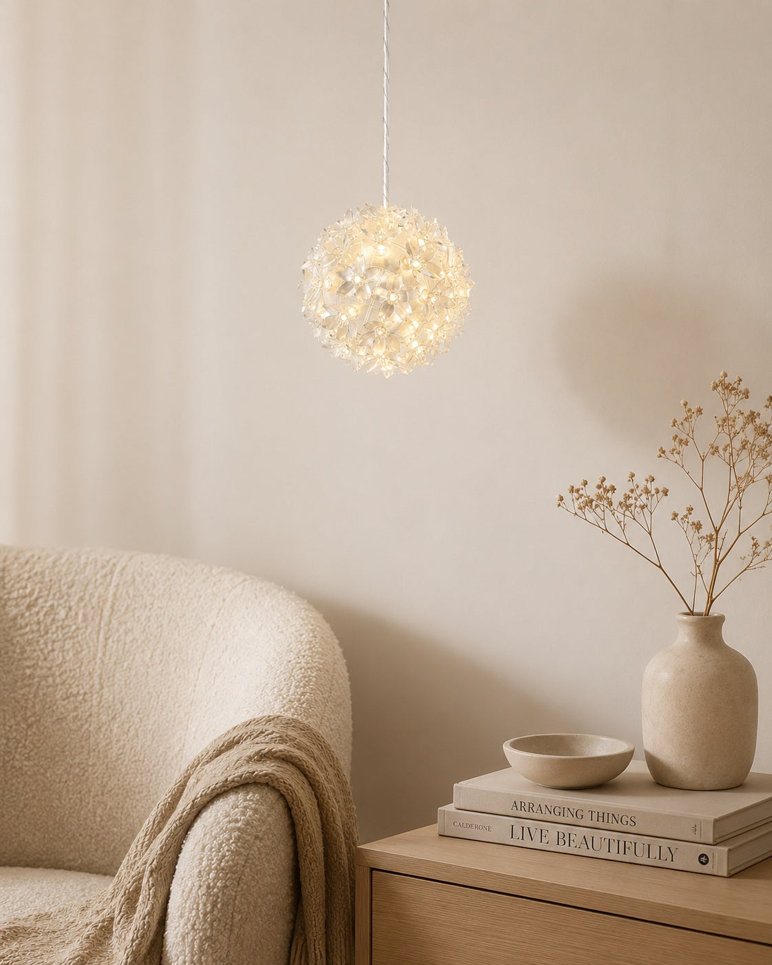 Decoratief LED bloem ball hanglamp voor slaapkamer