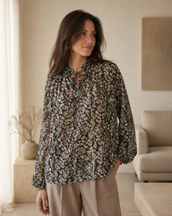 Elegant floral print blouse voor kantoor everyday outfits