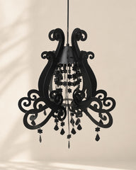 Decorative black chandelier style pendant lamp for dining room