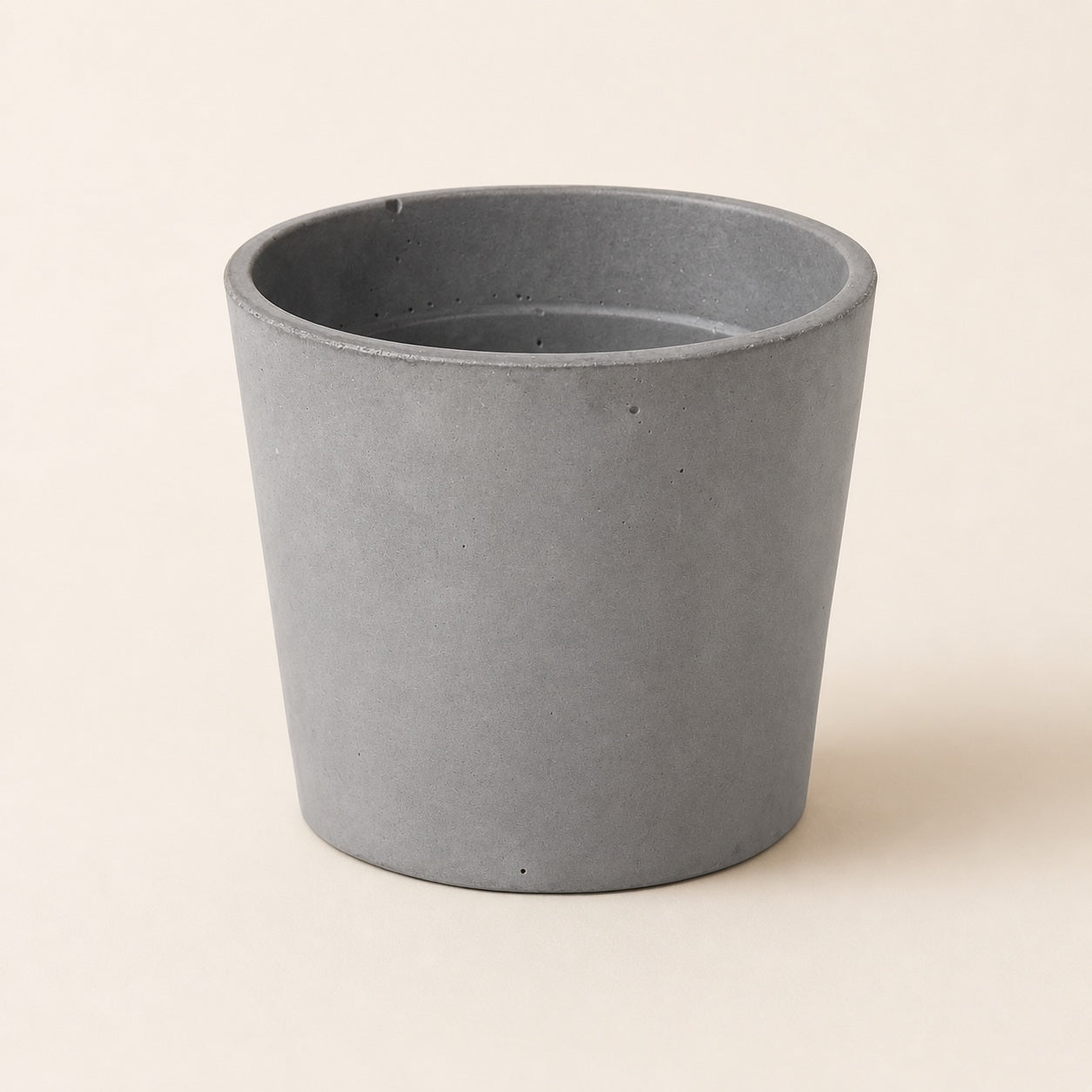 Small grey ceramic planter for herbs flowers and bulbs