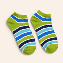 Lilly kinderen gestreept sokken set met roze zwart blauw groen paren