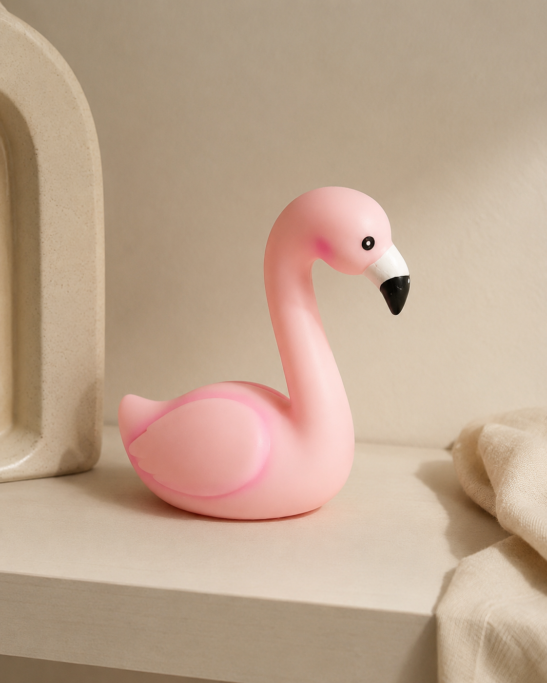 Pink flamingo night light for kids bedroom