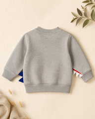 Baby sweatshirt met blauw spikes 3D wit teeth