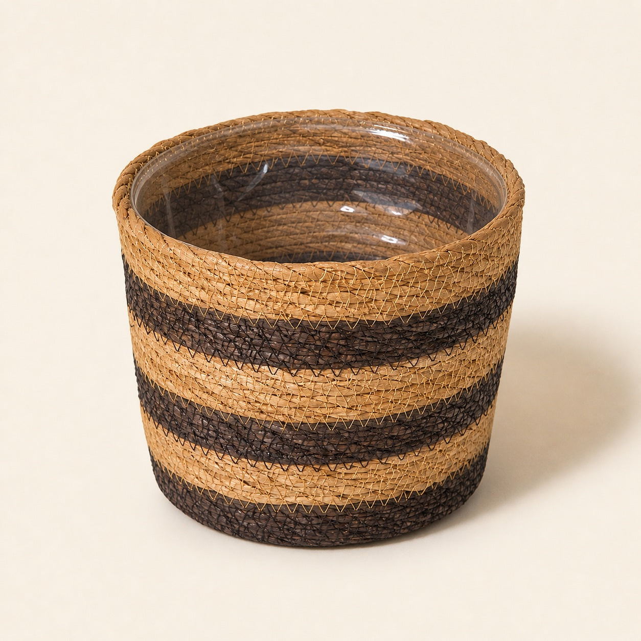 Rana Geweven Plantenmand met Kunststof Binnenvoering – 15 cm