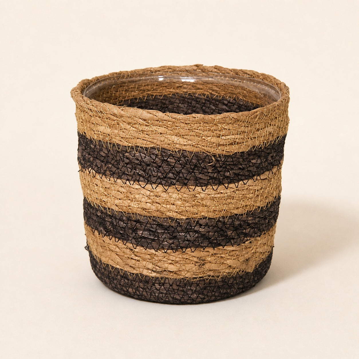Rana Geweven Plantenmand met Kunststof Binnenvoering – 15 cm