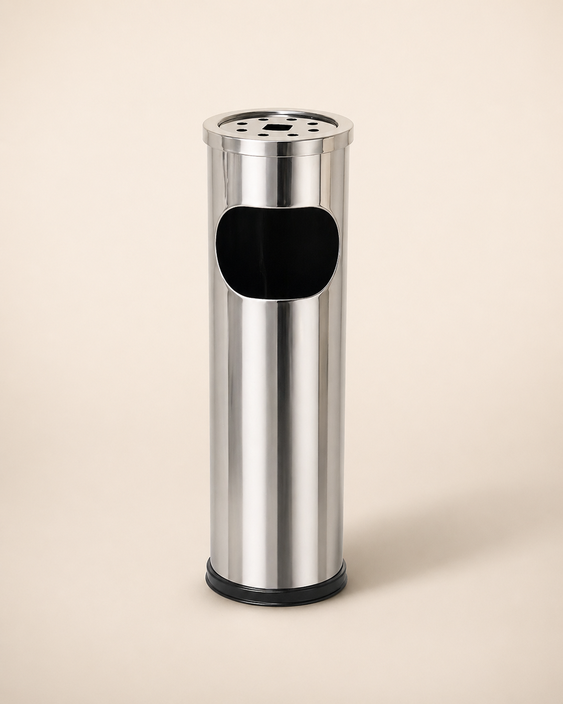 Standing cigarette ashtray bin for patio or office