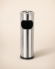 Standing cigarette ashtray bin for patio or office