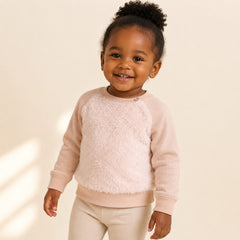 Sweetie Evie baby girl fluffy sweatshirt with sparkles