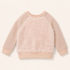 Sweetie Evie pink baby sweatshirt with shoulder button