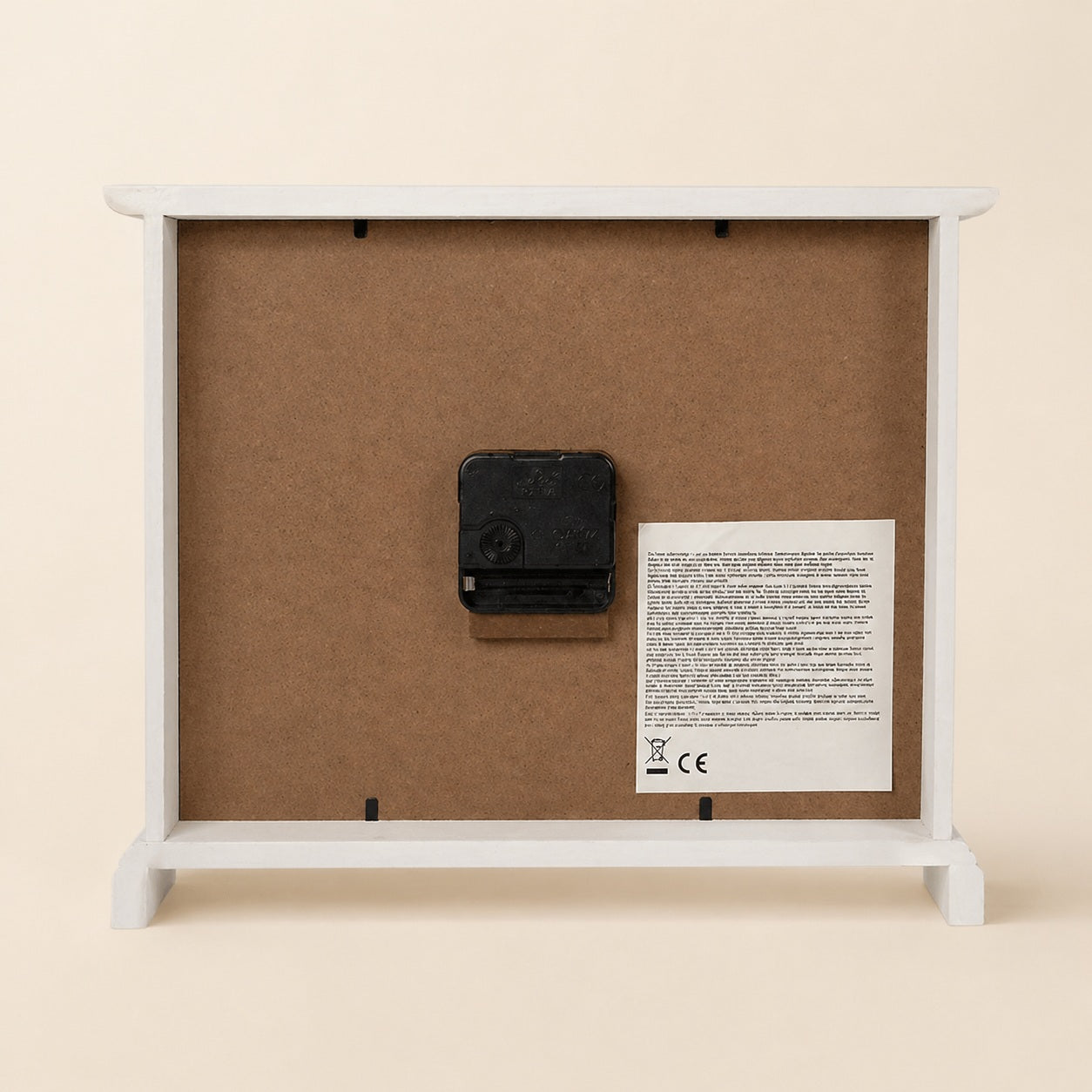 Wit houten mantel stijl table klok voor huis décor