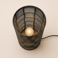 Black and gold decorative table lamp for bedroom or living room