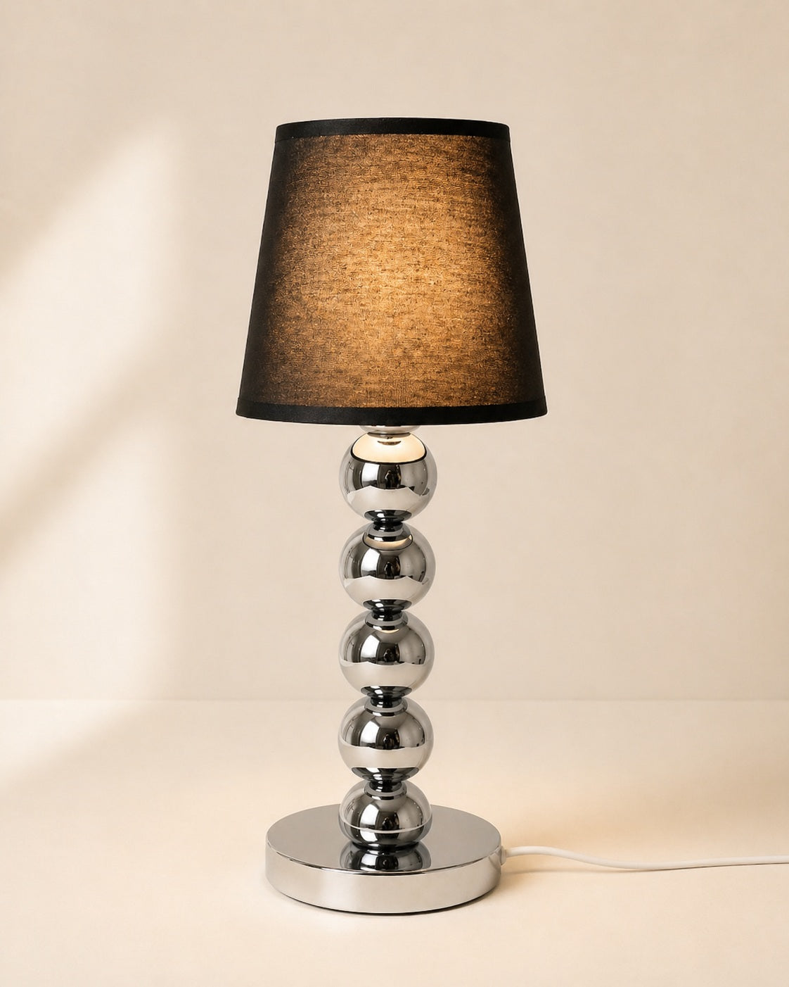 Valino decoratief lamp voet met five zilver bol design