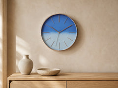 Tyra 30 cm quartz wall clock with glass front