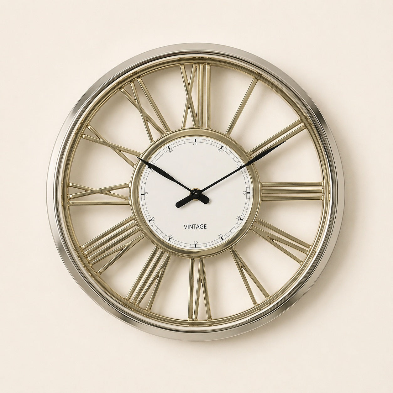 33 cm decorative gold wall clock for living room