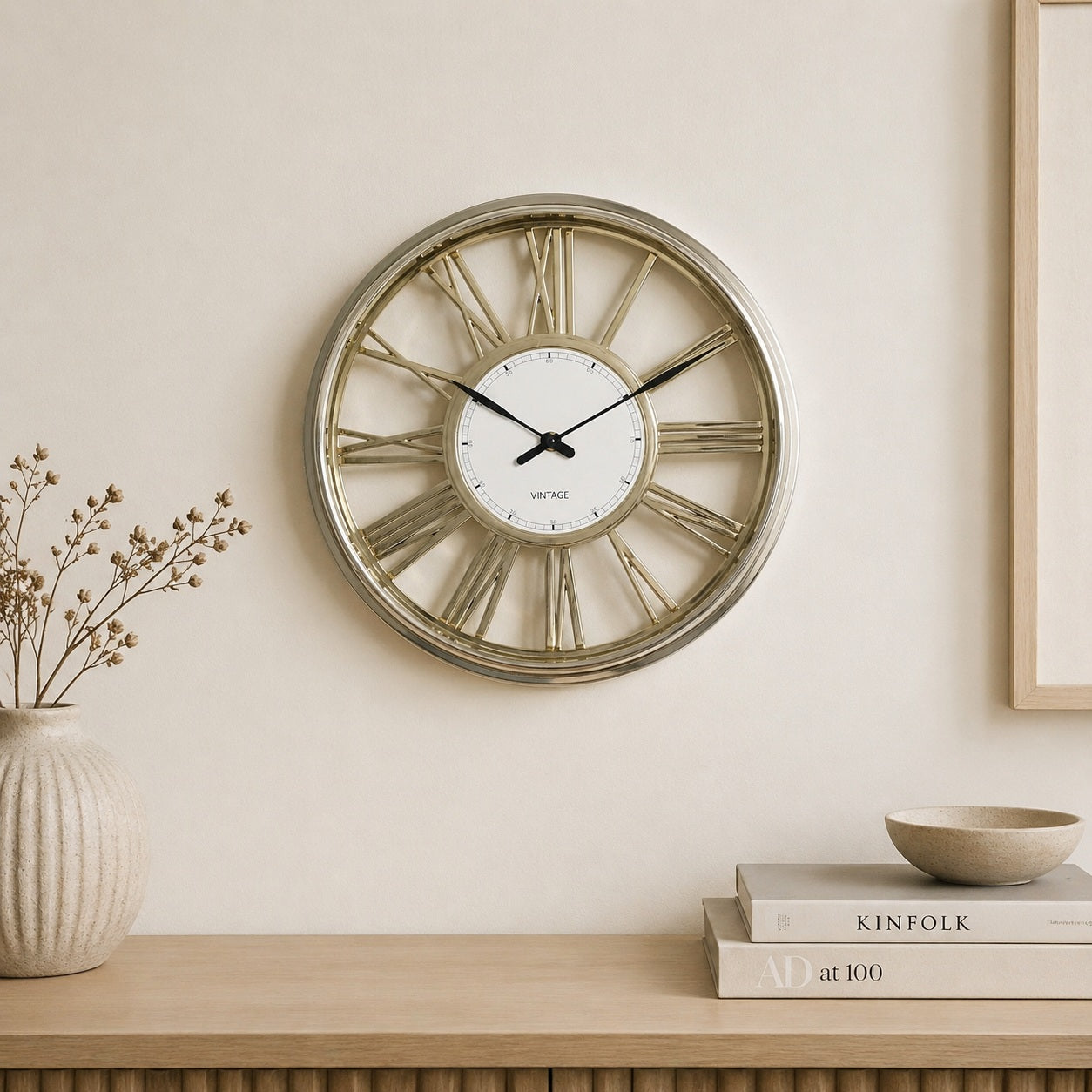 Masima gold Roman numeral wall clock