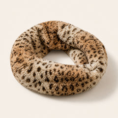 Dames Beige Colsjaal met Animal Print