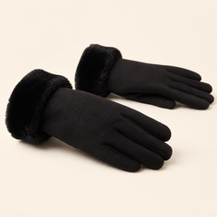 Women’s black touchscreen winter gloves
