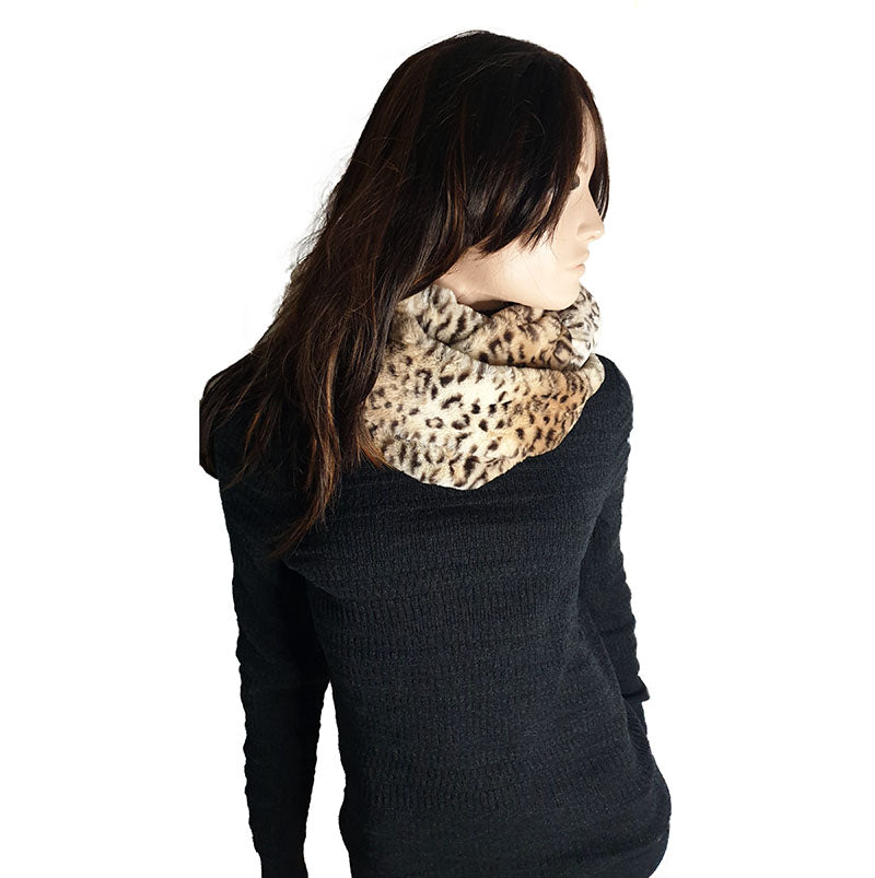 Animal print snood scarf