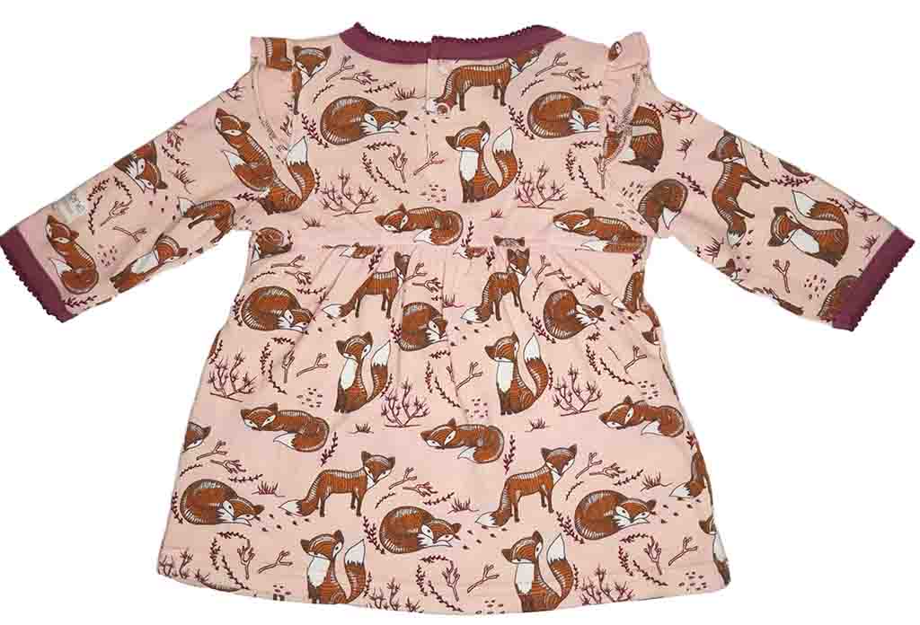 Vossen-Organic-cotton-Oranje-Orange-Longsleeves-Lange-mouwen-Jurken-Foxes-Dresses-Blouses-tunieken-Blouses-tunics-Biologisch-katoen-Babykleding-Baby-clothes