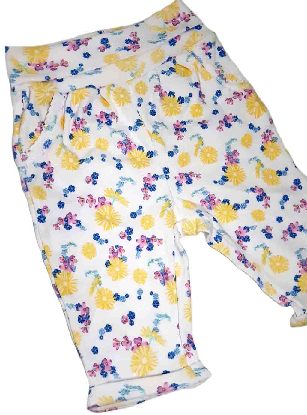 Wit-White-Pants-Organic-cotton-Flowers-Broekje-Bloemetjes-Biologisch-katoen-Babykleding-Baby-clothes