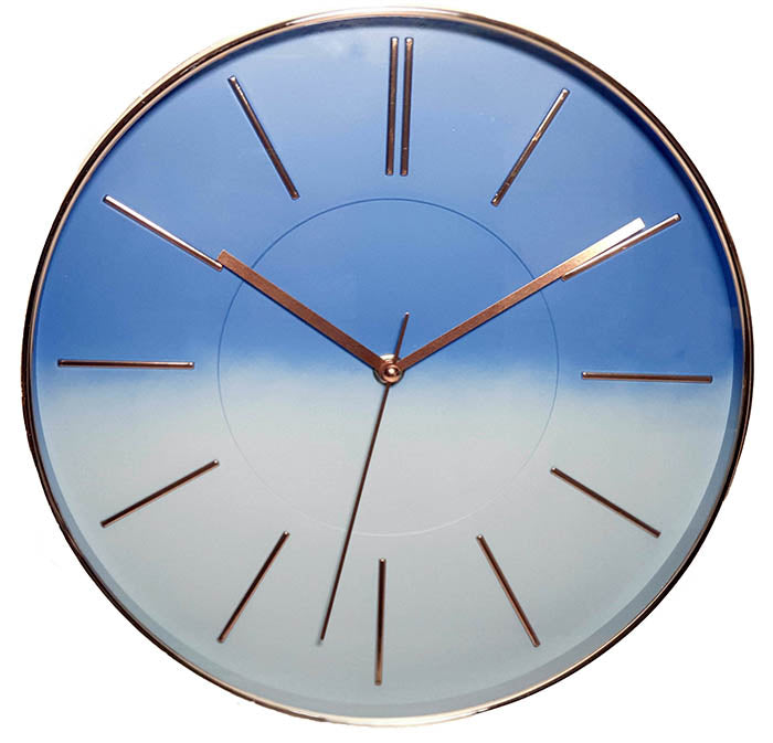 wandklok-wall-clock-rosé-goud-gold-blue-blauw-quartz